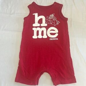 Canadiana - Red Kids One Piece sleeveless Romper
